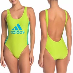 Adidas Swimsuit Womens One-Piece Neon Lime Green